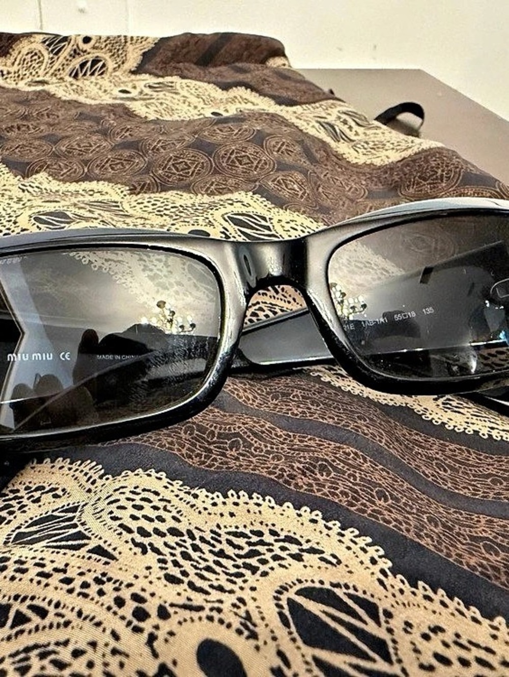 Vintage Y2K RARE Miu Miu SMU21E black sunglasses